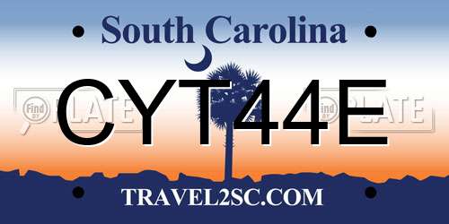 CYT44E South Carolina License Plate