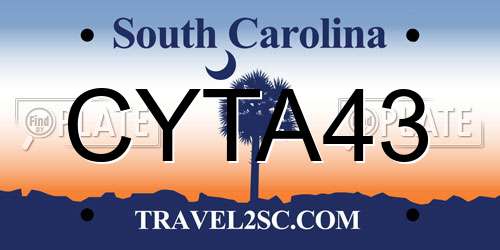 CYTA43 South Carolina License Plate