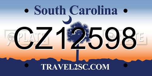 CZ12598 South Carolina License Plate