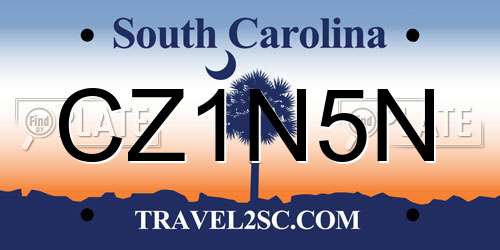 CZ1N5N South Carolina License Plate