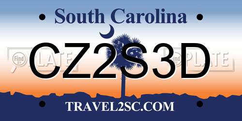CZ2S3D South Carolina License Plate