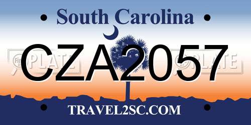 CZA2057 South Carolina License Plate