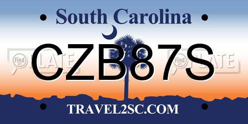 CZB87S South Carolina License Plate