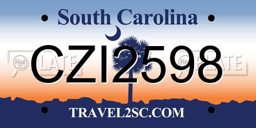 CZI2598 South Carolina License Plate