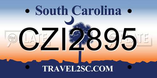 CZI2895 South Carolina License Plate
