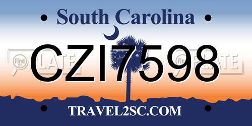 CZI7598 South Carolina License Plate