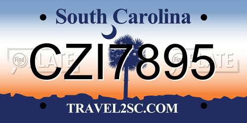 CZI7895 South Carolina License Plate