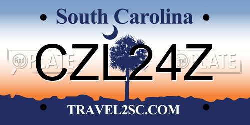CZL24Z South Carolina License Plate