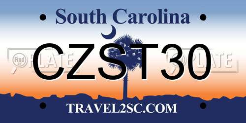 CZST30 South Carolina License Plate