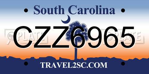 CZZ6965 South Carolina License Plate
