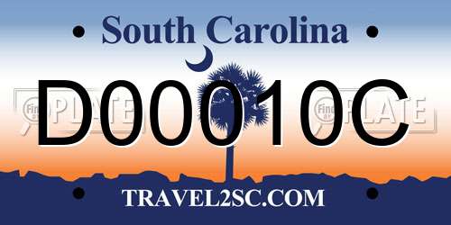 D00010C South Carolina License Plate