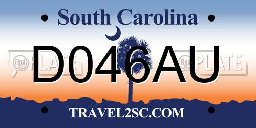 D046AU South Carolina License Plate
