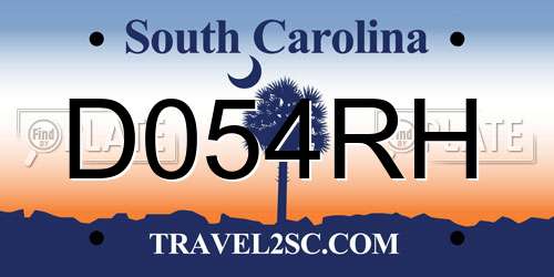 D054RH South Carolina License Plate