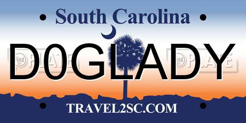 D0GLADY South Carolina License Plate