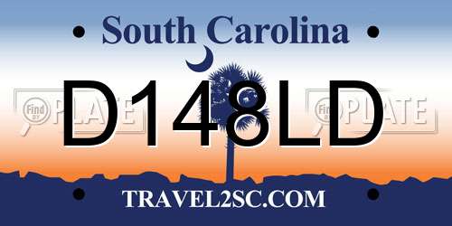 D148LD South Carolina License Plate