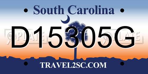 D15305G South Carolina License Plate