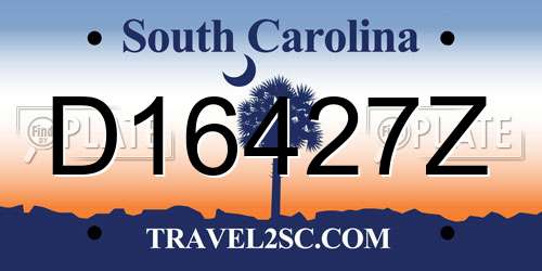 D16427Z South Carolina License Plate