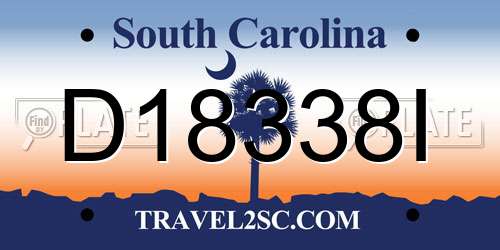 D18338I South Carolina License Plate