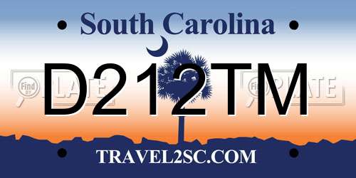 D212TM South Carolina License Plate