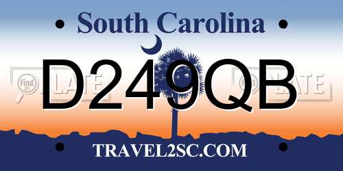 D249QB South Carolina License Plate