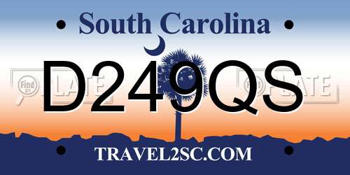 D249QS South Carolina License Plate