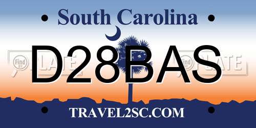 D28BAS South Carolina License Plate