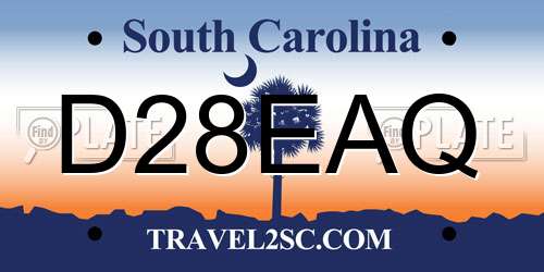 D28EAQ South Carolina License Plate