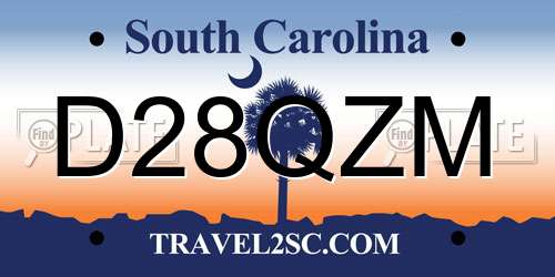 D28QZM South Carolina License Plate