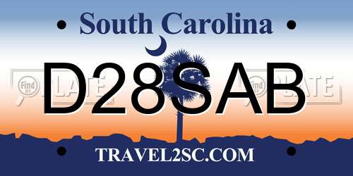 D28SAB South Carolina License Plate