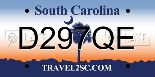 D297QE South Carolina License Plate