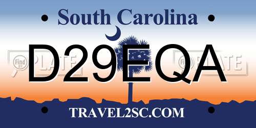 D29EQA South Carolina License Plate