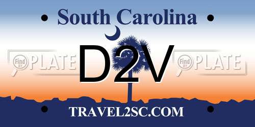 D2V South Carolina License Plate