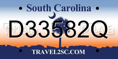 D33582Q South Carolina License Plate