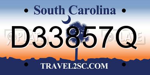 D33857Q South Carolina License Plate