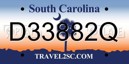 D33882Q South Carolina License Plate