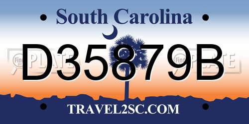 D35879B South Carolina License Plate