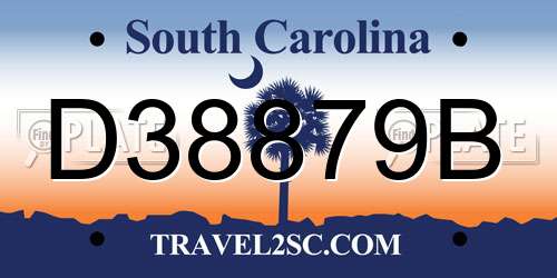 D38879B South Carolina License Plate