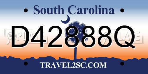 D42888Q South Carolina License Plate