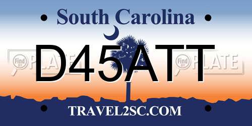 D45ATT South Carolina License Plate