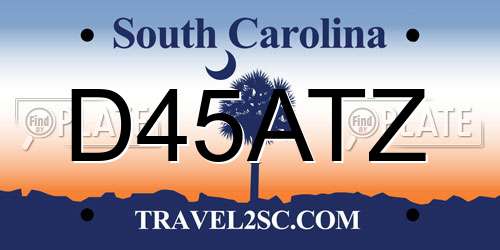 D45ATZ South Carolina License Plate