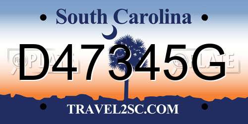 D47345G South Carolina License Plate