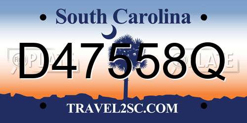 D47558Q South Carolina License Plate