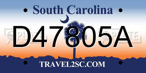 D47805A South Carolina License Plate