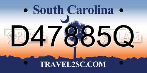D47885Q South Carolina License Plate