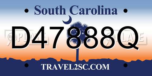 D47888Q South Carolina License Plate