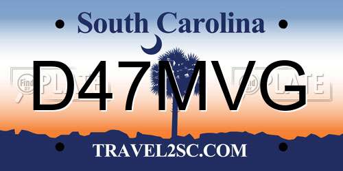 D47MVG South Carolina License Plate