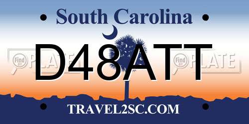 D48ATT South Carolina License Plate
