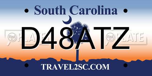 D48ATZ South Carolina License Plate