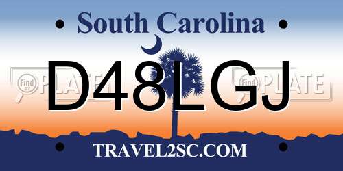 D48LGJ South Carolina License Plate
