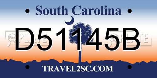 D51145B South Carolina License Plate